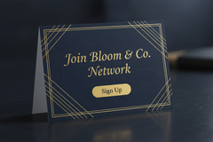 Bloom & Co Network Sign Up Card